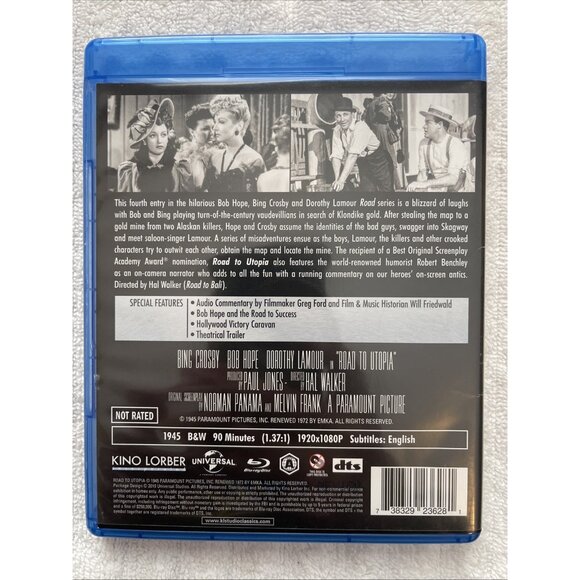Road to Utopia (Blu-ray) Bob Hope Bing Crosby Kino Lorber - Picture 2 of 4